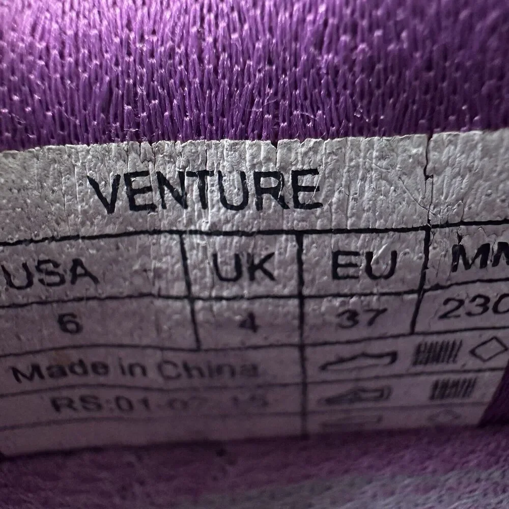 Vionic Venture Low Top Sneaker Silver Purple Arch Support Orthopedic Shoe Size 6